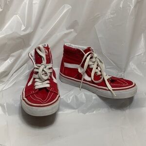 WOMEN’S Vans Off the Wall Red High Tops Size 6